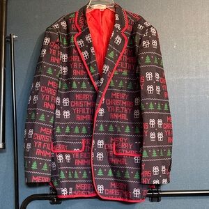 Men’s holiday party Christmas jacket by holiday time size extra large